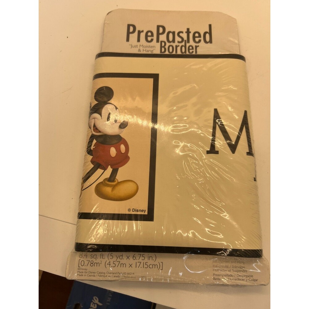 5 X 15’ Disney Classic Mickey Mouse Pre-Pasted Wallpaper Border Decoration Roll